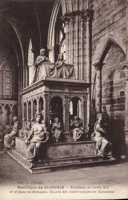 Basílica de São Denís — Túmulo de Luís XII e de Ana da Bretanha — Obra dos escultores florentinos — Editor E. Fricolé