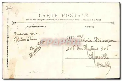 Catástrofe do encouraçado LIBERTE — 25 de Setembro de 1911 — Editor: Estabelecimento de Impressões Fototípicas Marius Bar - Toulon — Verso