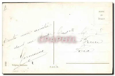 Cane di razza Pomeranian — ritratto — editore F.&C.M. n°1022 — Verso