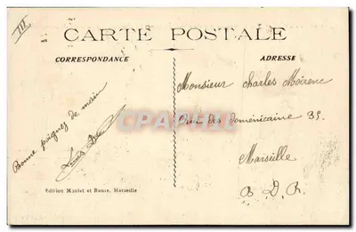 7e Genie, Brugmanoeuvres, na de parade, voorbereidingen voor de afbraak — Uitgave Moulet et Roure, Marseille — Achterkant