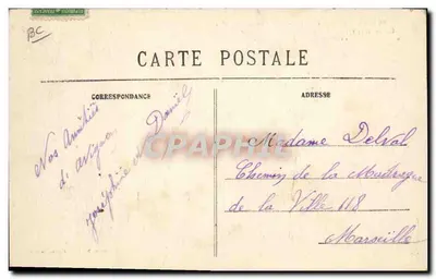 Avignon — Kazerne van het 7e Genie — Samenkomst in de Hof van de Republiek voorafgaand aan de vertrek naar het front — Oorlog 1914-1915 — Achterkant