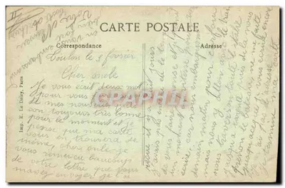 Jean-Bart — Cieśnica typu Dreadnought — Marynarka Narodowa — Wydawca E. Le Deley, nr 7 — Rewers