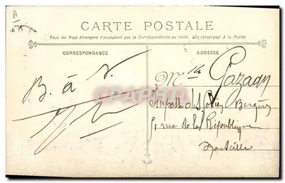 Bateau de guerre français — Justice — Phototypie Marius Bar — Toulon — Verso
