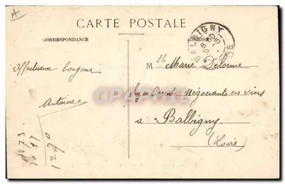 Toulon - Marinha de Guerra - « Justiça », Couraçado de 1º Grau - B.C. — Verso