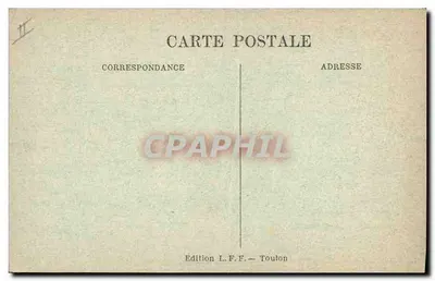 Krążownik Marynarki Francuskiej: JUSTICE — Wydawca L.F.F. — Toulon — Rewers