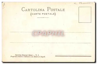 Miłośnicy — scena tańca — Cartoline Musicali Bideri N. 6 — Rewers