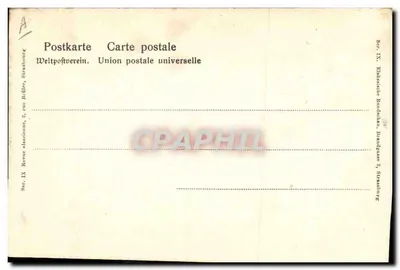 Alzacja - OBERSEEBA CH - Elsass — młodzi w tradycyjnych strojach przed domem — Rewers