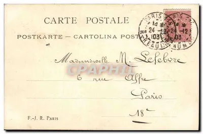 Guêde de gui — tradizionale cartolina di Natale — F.-J. R. Parigi — Verso