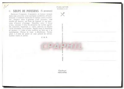 Zupa rybna — przepis — Publistar Marseille — Rewers