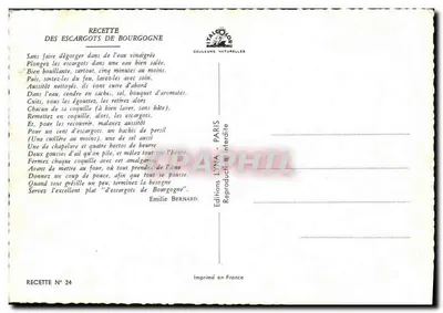 Skorupki burguńskie — Przepis — Wydawnictwo L'YNA, N° 24 — Rewers