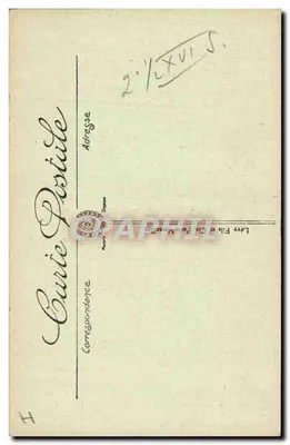 Pau — El Castillo — Cama de Jeanne d'Albret — L.L. — Reverso