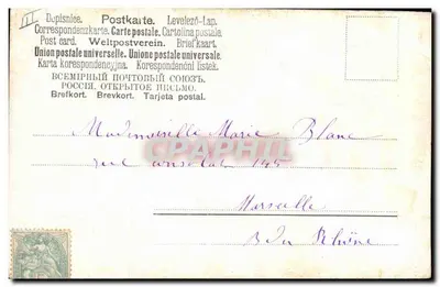 Cão de pastoreio vigiando uma ovelha — ilustração — editor J. Filsot, n° 145 — Verso