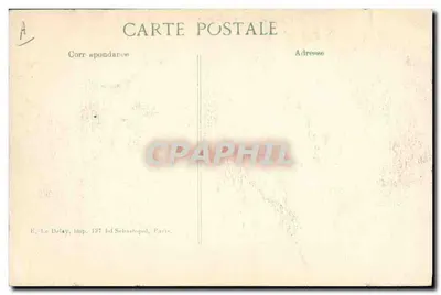 Soldaten des Ingenieurkorps in der Schützengraben — Arbeiten unterbrechen, um auf einen Angriff zu reagieren — Verlag B.D. (B. Delay, gedruckt bei 127 bd Sebastopol, Paris) — Rückseite