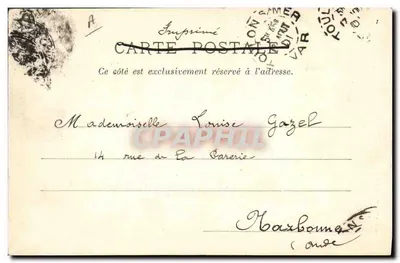 Giovanna d'Arco, incrociatore corazzato — Marina militare francese — Fototipo Marius Bar, Tolone, n°87 — Verso