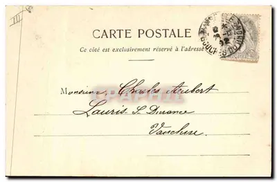 O Natal do Pequeno Limpeza de Chaminés — Poema e assinatura de Marcel Houjan — Fototipia A. Bergisch e Cie, Nancy — Verso