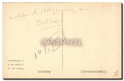 Mobilier antigo de Holzenfils — Série B.P. 4392 a — Editor Holzenfils (657 LL) — Verso