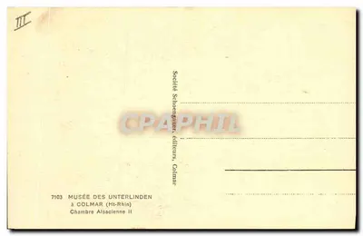 Interior de uma sala — Museu dos Unterlinden em Colmar — Sociedade Schoengauer, editores, Colmar — Verso