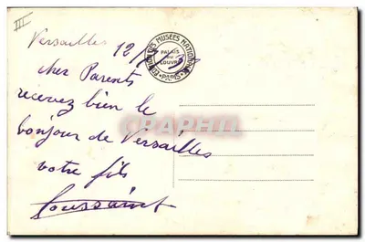 वर्साय के पैलेस - टेबल जिस पर 28 जून 1919 को वर्साय के शांति संधि के हस्ताक्षर किए गए थे - नंबर 105 — पीछे