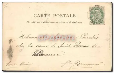 Versailles — As Grandes Estabulagens, Quartel do 1º Regimento de Engenheiros — A. Bontonn, Imp. Edits, Versailles — Verso