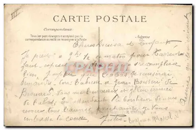 Buque de guerra — Jules Michelet — Marina nacional — 12.570 toneladas — Editor E.D. n°755 — Reverso
