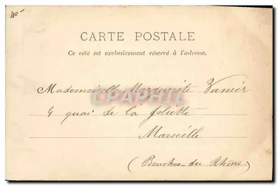 Franse Marina — De "Jaureguiberry", Geschutsschiff — A. Couturier, fotograaf-uitgever, Toulon, n°314 — Achterkant