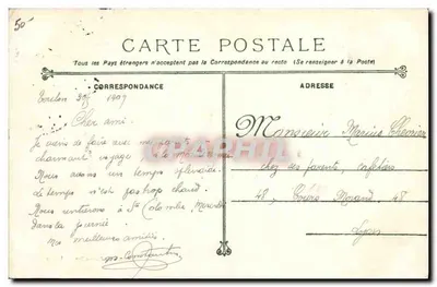 Ciezarówka Justice — Marynarka Wojskowa Francuska — Fototypia Marius Bar, Toulon — Rewers