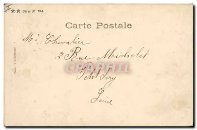 Enfant souriant — tenant une pancarte avec musique et texte — éditeur Grégoire, série N° 734 — Verso