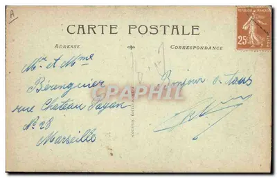 Estrasburgo — Casa da Marseillaise — Praça Broglie — Editor B.P.D. n°17 — Verso