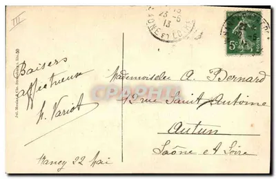 Lothringerin - Lorena — jovem mulher em traje tradicional — Jul. Maunier & Cie, Strasbourg — Verso