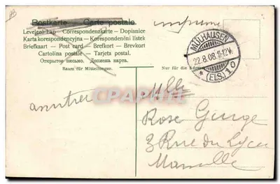 Jong koppel in volkskleding — Duitsland — uitgever A. 208 — Achterkant