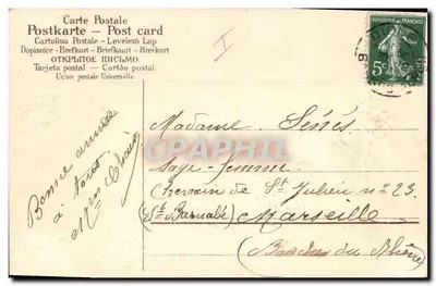 Bonne année — motyw piaskownicy i kwiatów — wydawca Levelezô Lap, seria n° 23 — Rewers