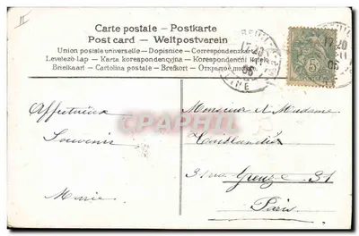 Colheita pela Amizade — pássaros e flores — União Postal Universal — Verso