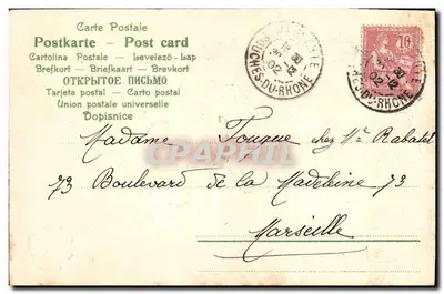 Mulher com folha de trêfola — Série Q. No. 1352 — E. Emanuel — Verso