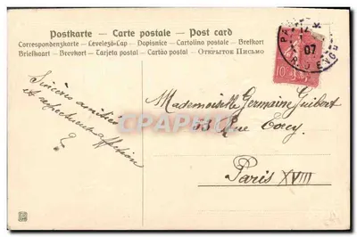 Rosas brancas — Melhores Desejos — Carta postal — Verso