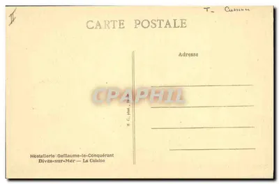 A Cozinha — Hostellerie Guillaume-le-Conquérant — Divès-sur-Mer — Verso