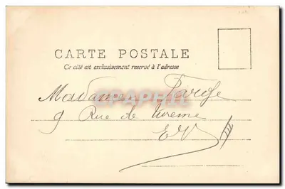 Cozinheiro preparando uma molho de Madeira — Bilhete postal antigo n° A.8. — Editor não identificado — Verso