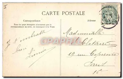 Drancy — Túmulo de Madame Berthe de Ladoucette — Condessa de Mun — G.L.C. — Verso