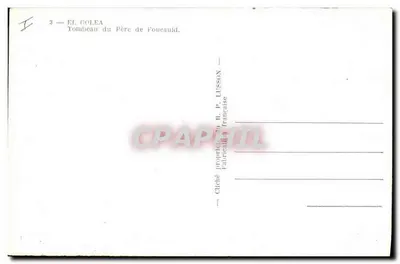 Tomba del Padre de Foucauld — El Golea — scatto di R. P. Lusson — Verso
