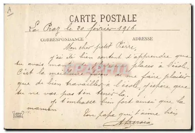 Nas Alpes — O Grande Águia — Editor: Négrano & Fils, n° 3213 — Verso