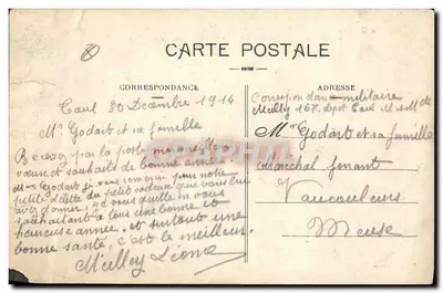 Pont de la Ferté-sous-Jouarre — détruit par le Génie Français — éditeur non visible — Verso