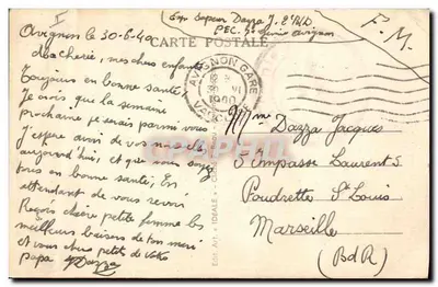 अविन्यॉन — 7वें जनरल के कैम्प, जीन-जॉर्स एवेन्यू — IDEALE M.F.B. 1940 — पीछे