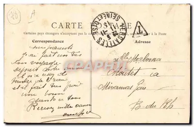 Versailles (S.-et-O.) - Casa do Génio - Rue de Satory — Verso
