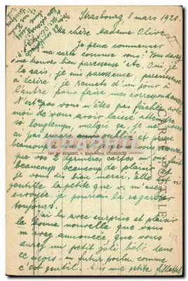 Alsaciana — mulher em traje tradicional com grande laço preto — edit. Ch. Bergeret, Strasbourg — Verso