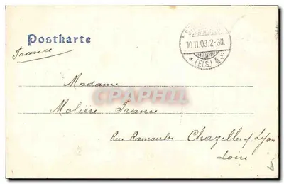 Scena z życia z Alzacji — Gruss aus dem Elsass — wydawca nieznany, numer serii nie widoczny — Rewers