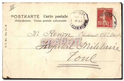 Duits- en Lotharingse klederdragers — Trachten Elsässer u. Lothringischer — Uitgever: H. E. Straub, Dép. No. 53 — Achterkant