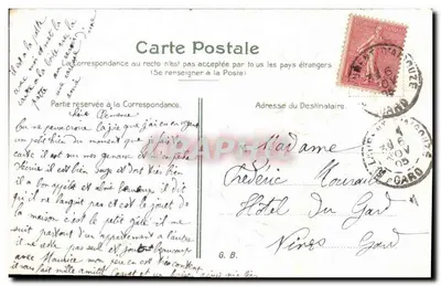 Buquê de violetas — Boa festa — Carta postal — Verso