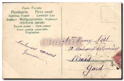Roses — Bonne heureuse année 1904 — União Postal Universal — Verso