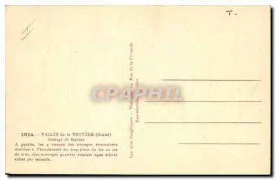 Vallei van de Truyère — Dijk van Sarrans — Les Arts Graphiques, Toulouse — Achterkant