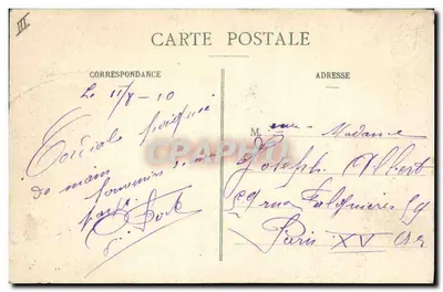 Omgeving van MONTLUÇON — De Dijk van Rochebut op een Dag van Overstroming — Moro, opticien, Montluçon — Achterkant