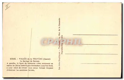 Zbiornik Sarrans — Dolina Truyère (Cantal) — ARGRA — Rewers